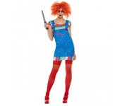 Disfraz de Chucky para mujer XS azul