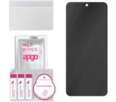 apgo Privacy Matte Hybrid protective glass compatible with Wiko Hi Enjoy 60 5G, flexible nano glass, great replacement for tempered glass, scratch-res
