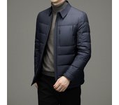 Nueva chaqueta de plumón de ganso para hombre de negocios de otoño e invierno, chaqueta de plumón de ganso con solapa simple, chaqueta de plumón de ganso cálida M