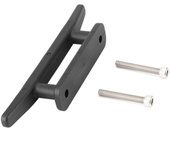 1 pieza de cornamusa de nailon para cubierta de canoa, kayak, bote, base de anclaje abierta de 2 orificios con tornillos