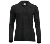Clique Polo de Manga Larga Classic Marion Melange para Mujer/Señora S cool gris