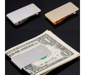 Billetera con clip para billetes con diseño de cuadros de metal Deponine, 2 piezas en un juego
