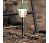 Soporte de luz de aleación de aluminio ligero, soporte de lámpara desmontable, portátil para exteriores, lámpara fácil de construir negro