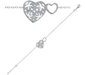 Les Trésors De Lily [L3841] - Pulsera de plata 'Love' plata (rodiada) - 20x15 mm plata