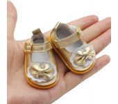 Sandalia de muñeca con nudo de lazo de goma, textura Premium decorativa, para entretenimiento, zapatos para muñeca bebé, juguete blanco
