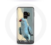 Coque pour samsung galaxy S9 plus Perruches perroquets Bleu