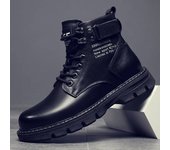 Zapatos de moda de alta calidad para hombre, botas impermeables para motocicleta y tobillo, zapatos de cuero para hombre, Bota informal Masculina 44