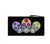 Estuche para lápices Grindstore Sugar Skull Trio One Size negro