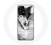 Coque pour Samsung Galaxy A13 4G / A13 4G Lite Loup Duo animaux