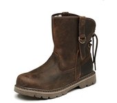 Botas de hombre de cuero de talla grande, botas de caballero, botas de hombre con cordones, botas de moto británicas para hombre, zapatos de hombre 6