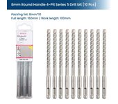 Bosch Juegos de brocas de Martillo SDS Plus para hormigón, diámetro de 6-12mm, mango redondo, accesorios de taladro de Martillo rotativo
