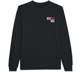 Camiseta de manga larga - PIXELFORMA - Bandera de Panamá - Negro - Regular - Adulto