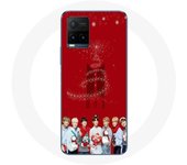 Coque pour Vivo Y21s 2021 / Y21 2021 BTS Bangtan Garçons Fond Rouge Cadeau de Noël 2023