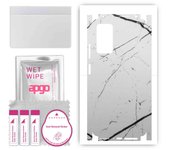 apgo Protective Skin Sticker for the back+sides compatible with Xiaomi Redmi Note 11 Pro, Full Wrap Film, Foil, Vinyl - Pattern White Marble