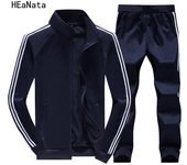 Hombres Sporting Winter Track Jacket+Pantalón Chándal 2 Piezas Ropa Deportiva Casual Chándal Ropa de Hombre XXL