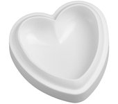 Molde para tarta o Mousse en forma de corazón de silicona de calidad alimentaria, molde para hornear DIY, molde para Fondant de silicona blanco