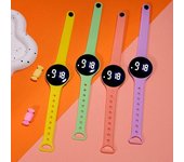 Reloj digital LED para niños, esfera redonda, resistente al agua, reloj de natación, correa de silicona ajustable, hora precisa, pantalla clara, reloj de pulsera para niños y estudiantes