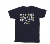Star Wars Mens The Mandalorian Grogu May The Force Be With You T-Shirt XXL blanco