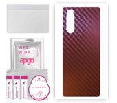 apgo skin sticker film foil vinyl for the BACK compatible with Sony Xperia 5, scratch-resistant, easy to install - Carbon Chameleon CAKA5