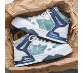 Botas para hombre, zapatillas altas, plataforma informal de cuero, monopatín, diseñador de moda, mocasines de seguridad para deportes al aire libre de lujo para tenis 42 azul