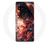 Coque Maniacase pour Samsung Galaxy A42 5g One piece Luffy énervé art manga anime