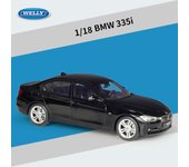 Coche en miniatura de aleación Welly BMW 355i a escala 1/18, vehículos de juguete de Metal fundido a presión, modelo de coche, colección de alta simulación, regalos para niños 1/18-25.5x10x8.3cm negro