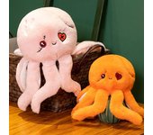Nuevo muñeco de peluche de pulpo pirata, regalo de Halloween, muñeco de pulpo de dibujos animados, decoración 24cm0.1kg color rosa