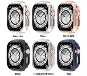 Estuche para reloj a prueba de golpes, funda protectora semirrígida, funda de repuesto compatible con Iwatch 8 Ultra blanco transparente