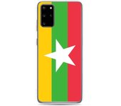 Coque Téléphone - Samsung - Galaxy S20 Ultra - Drapeau Birmanie - Souple - Multicolore