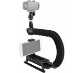 PULUZ-soporte portátil para cámara de mano, en forma de U, mango de vídeo, soporte DV, Steadicam en forma de C negro