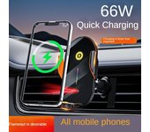 Nuevo Soporte de teléfono para coche de 66W, soporte de carga inalámbrico, salida de aire fija, soporte negro