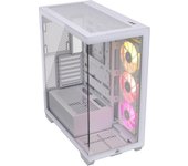 Caja de PC de torre media CORSAIR iCUE LINK 3500X RGB con vidrio templado, color blanco CC-9011281-WW blanco