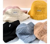 Moda mujer sombreros de cubo cálidos señora Otoño Invierno al aire libre Panamá pescador gorra sombrero para mujer 1 pcs beige