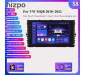 Hizpo 9'' 2 Din Car Radio para VW MQB 2018-2021 Polo Android 12 Reproductor Multimedia GPS RDS BT Navegación 4G Pantalla Táctil Estéreo DVR Pantalla Inteligente HC1 4Core 1G 32G
