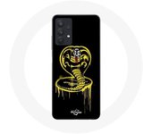 Coque pour Samsung Galaxy A32 5G Cobra Kai Logo Jaune Fond Noir Affiche Série