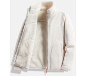 Chaqueta polar para mujer, chaqueta polar para otoño e invierno, doble cara, sudadera con capucha de polar coral grueso M