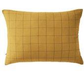 Taie d'oreiller Tissé-teint grands carreaux Déco  Gaïa Match   Gaze de Coton  - Gaïa Match Safran - 50 x 70 cm