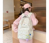 Mochila Mochila De Estudiante Femenina Mochila Impresa Informal negro