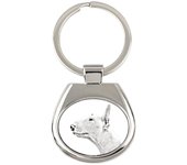 Bull Terrier, Bully - keychain with a dog, keychain with a print, personalized pendant from the Art-Dog brand plata