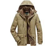 Chaqueta acolchada de algodón de talla grande para invierno Chaqueta acolchada de algodón para hombre con forro polar y chaqueta más gruesa L