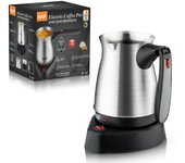 Cafetera turca con mango, cafetera eléctrica de acero inoxidable, hervidor de agua de 500ml 1Pcs