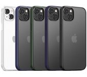 Funda translúcida mate de lujo para Iphone 14 13 11 12 Pro Max Mini Xr X Xs 7 8 Plus cubierta de marco de silicona suave For iPhone 7 or 8 negro