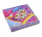 Shimmer and Shine Servilletas de papel (Paquete de 16) One Size azul/púrpura