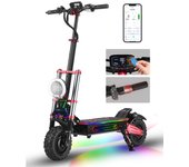 Patinete eléctrico BOYUEDA S5-11 con motor dual de 6000 W, batería de 60 V 38 Ah, control por aplicación con NFC, neumáticos silenciosos