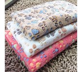 Manta suave y cómoda para mascotas, cojín de cama para perro y gato con estampado de hueso de pata portátil de lana para el hogar 20*20cm