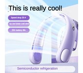 Mini ventilador de cuello colgante, sin aspas, con banda para el cuello, recargable por USB, eléctrico, con pantalla digital, aire acondicionado y refrigerador
