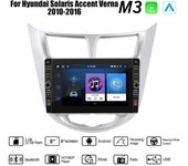 Reproductor de vídeo Multimidia Carplay 2din Android de 8 pulgadas para Hyundai Solaris Accent Verna 2010-2016 con perilla de botón navegación GPS 2 + 32GB 1+32GB