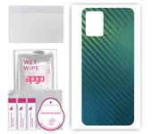 apgo Protective Skin Sticker for the back compatible with Motorola Edge 30 Neo, Wrap Film, Foil, Vinyl - Pattern Carbon Chameleon CAKA1