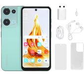 Teléfono celular desbloqueado de 6.6 pulgadas HD 4G 6GB RAM 128GB ROM Cámara frontal de 8MP y trasera de 24MP EU Plug negro