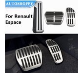 Pedales de acero inoxidable AT MT para coche, Pedal de acelerador, cubierta de Pedal de freno, cubiertas de Pedal de apoyo para Renault Espace 2019 2021, piezas
